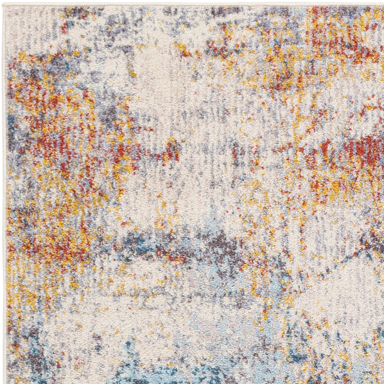 VALERIE Abstract Modern Marble Dark Blue Area Rug Zoom