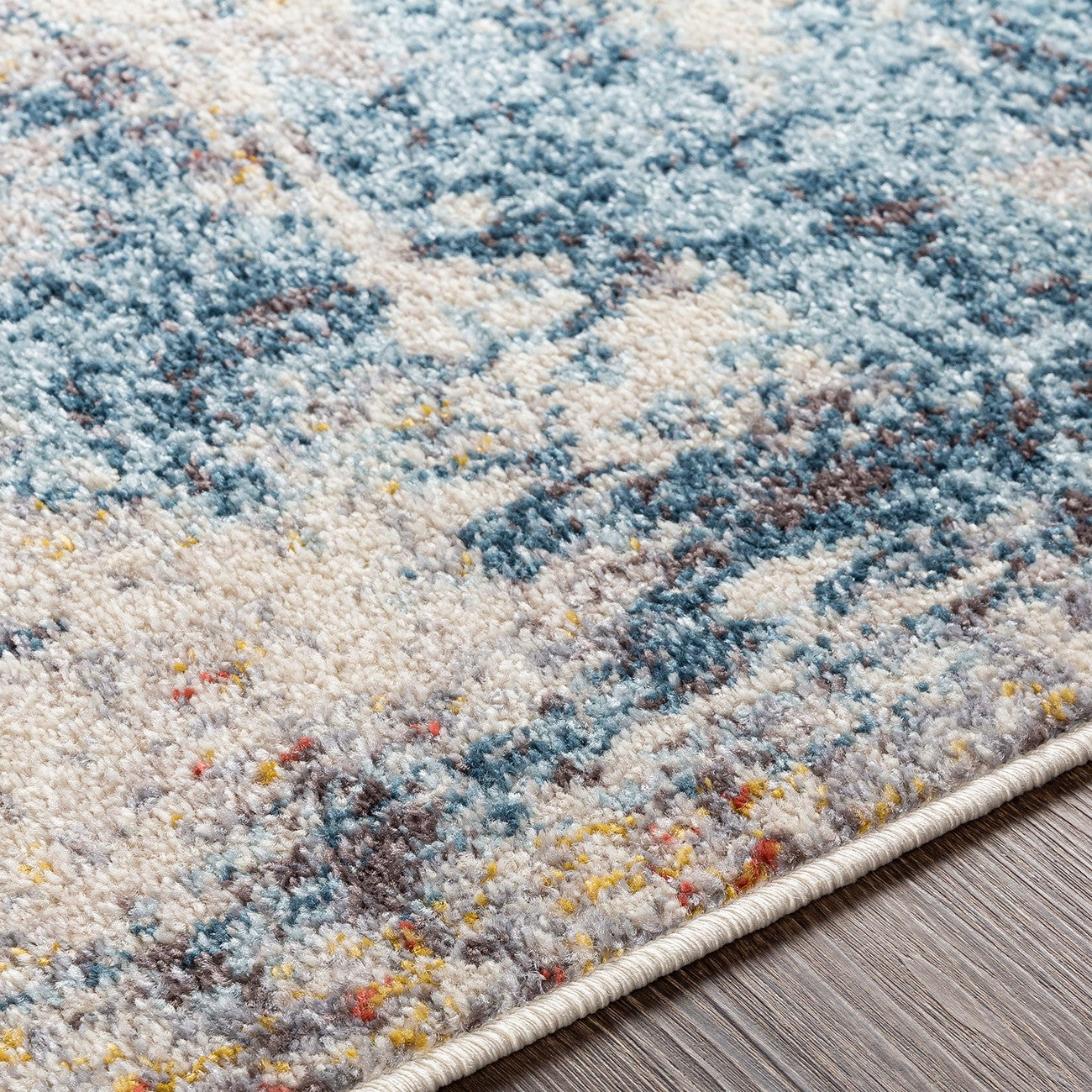 VALERIE Abstract Modern Marble Dark Blue Area Rug Texture
