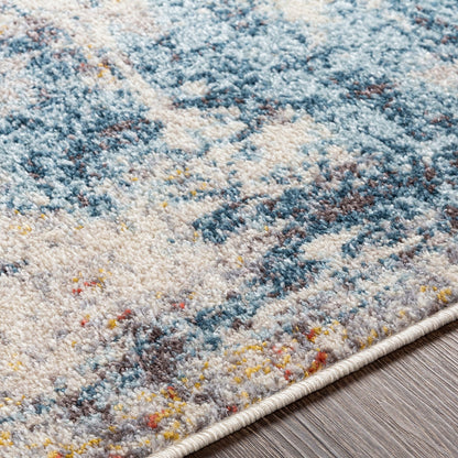 VALERIE Abstract Modern Marble Dark Blue Area Rug Texture