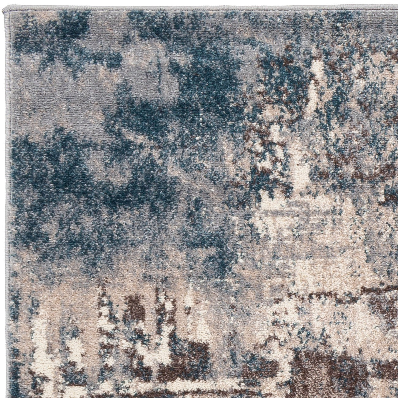 NOA Abstract Modern Marble Teal Area Rug Zoom