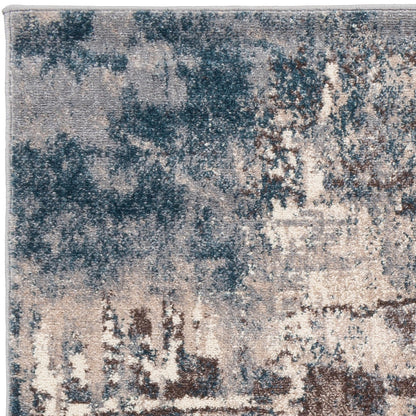 NOA Abstract Modern Marble Teal Area Rug Zoom