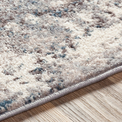 NOA Abstract Modern Marble Teal Area Rug Texture