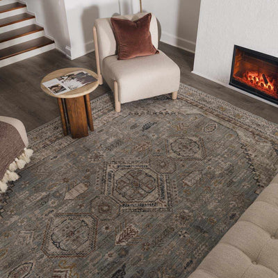 Kouta Gray Blue Area Rug