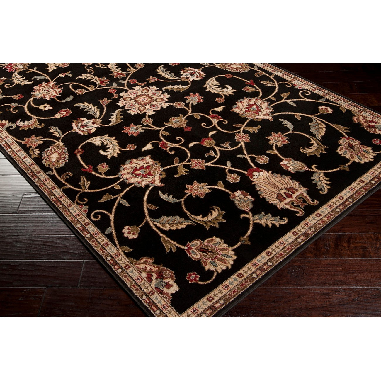 BEKURI Scandi Traditional Boho Black Area Rug