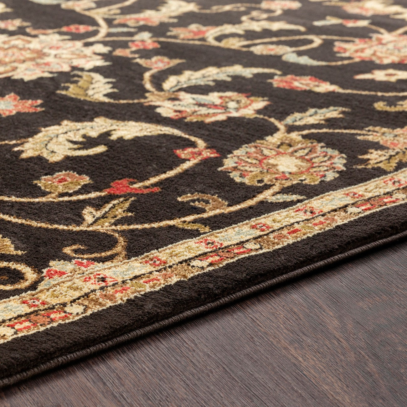 BEKURI Scandi Traditional Boho Black Area Rug