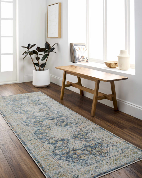 Bhavya Navy Washable Area Rug