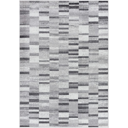BHAUMI Scandi Modern Black Area Rug Flat