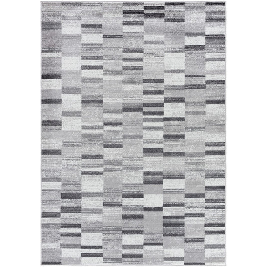 BHAUMI Scandi Modern Black Area Rug Flat