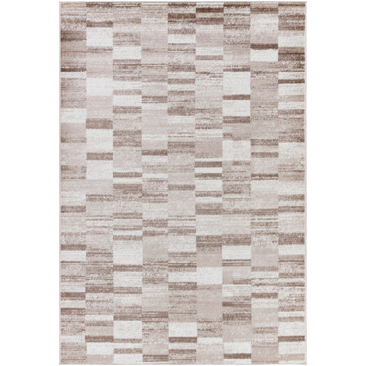 BHAUMI Scandi Modern Dark Brown Area Rug Flat