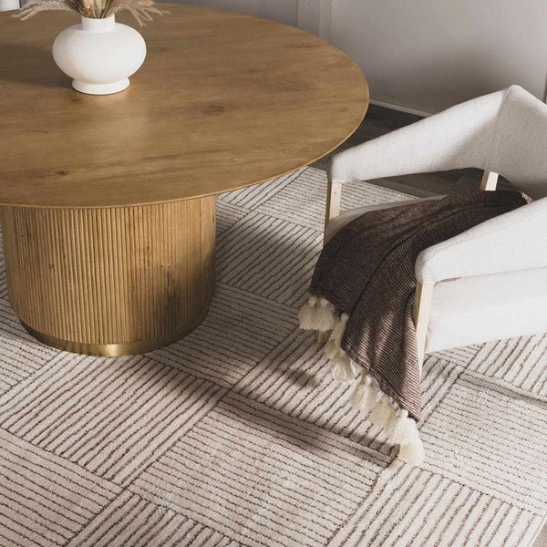 Galey Alix x Livabliss - Basira Ivory & Brown Area Rug