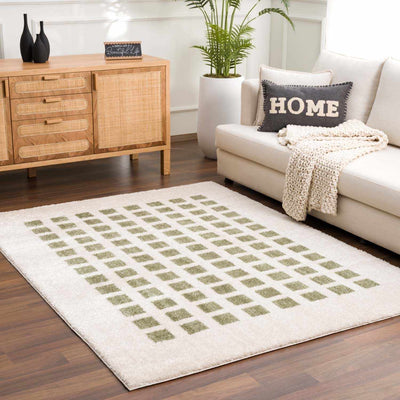 Baback Green Washable Area Rug