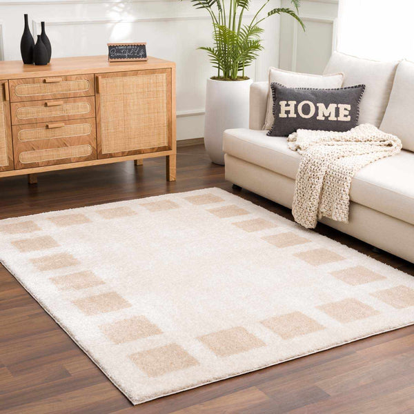 Beynon Beige Washable Area Rug