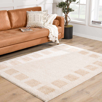 Beynon Beige Washable Area Rug