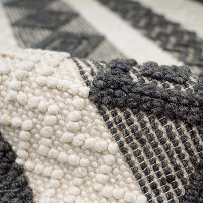 Whittington Black&White Wool Rug - Clearance