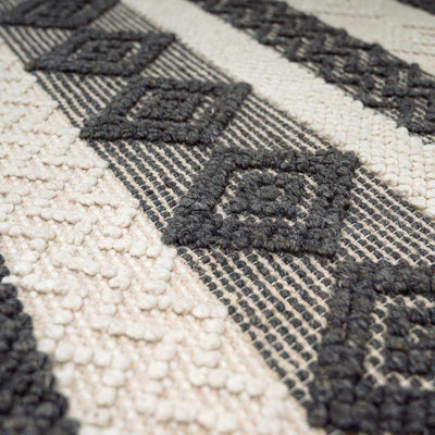 Whittington Black&White Wool Rug - Clearance