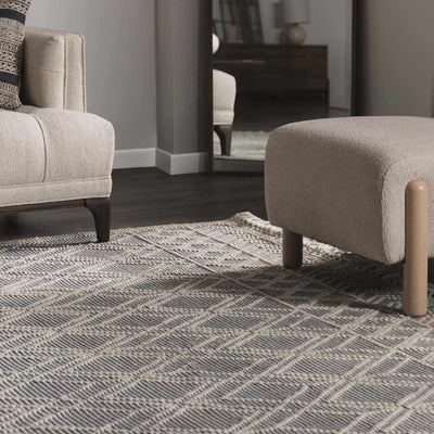 Ramsbury Denim Blue Wool Rug