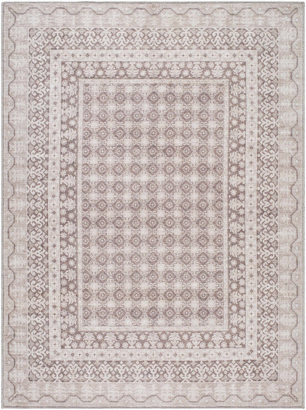 Catori Light Brown Washable Area Rug