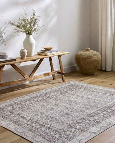 Catori Brown Washable Area Rug