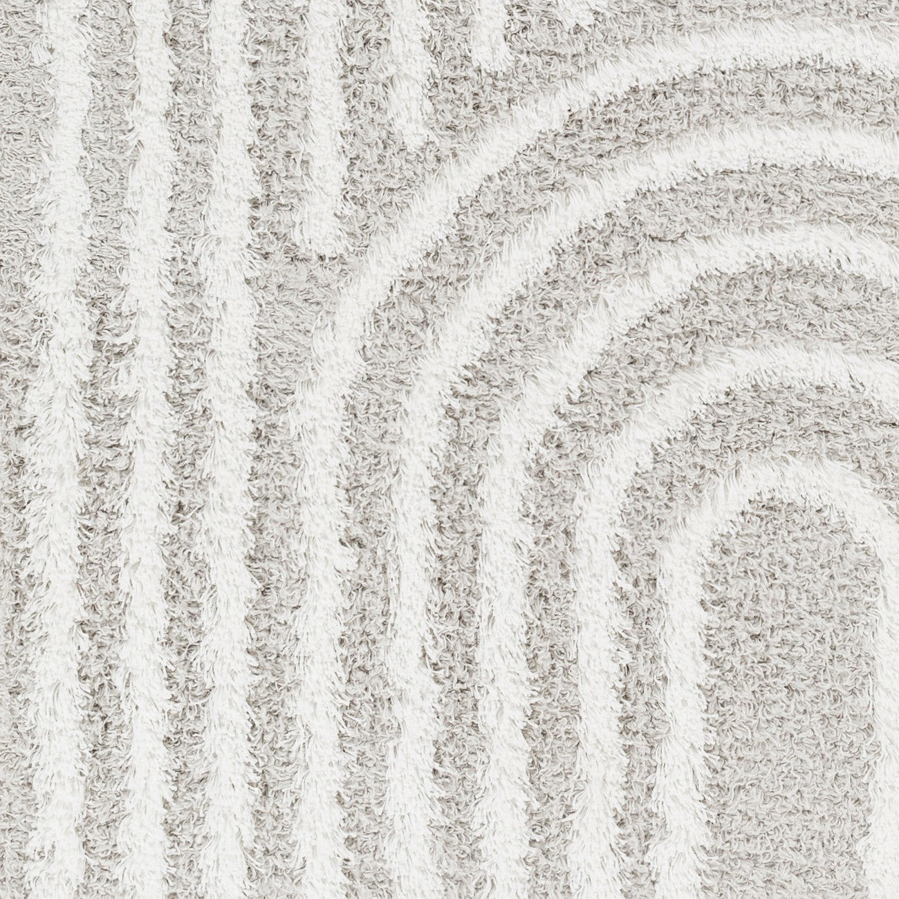 CHRISTINA Shaggy Modern Plush Pile Light Grey Area Rug