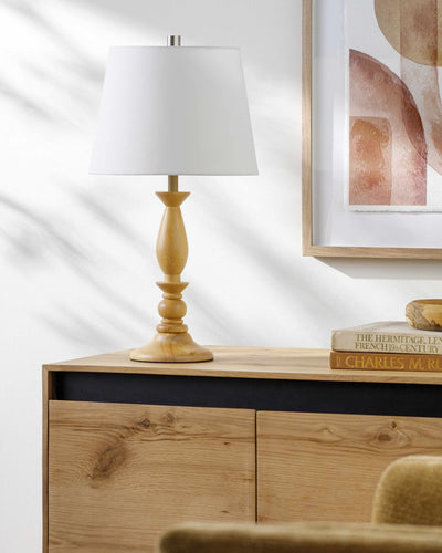 Utsunomiya Cream Wood Table Lamp