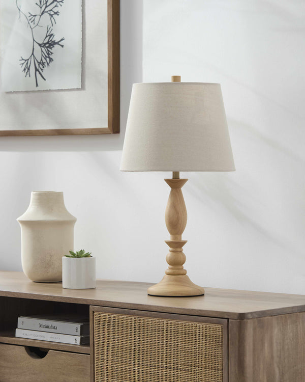 Utsunomiya Cream Wood Table Lamp