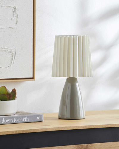 Cocconato Gray and White Ceramic Table Lamp