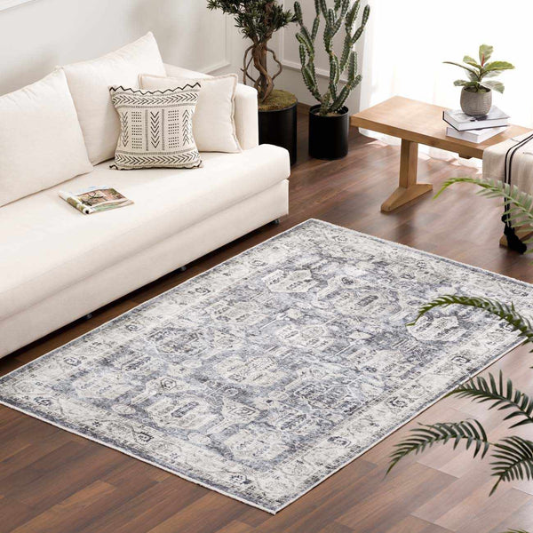 Off White Holi-4602 Washable Area Rug