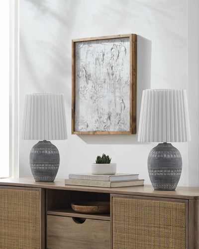 Cambuquira Artistic Light Gray Table Lamp