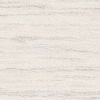 ADLEY Round Shaggy Modern Plush Pile Light Grey Area Rug Swatch