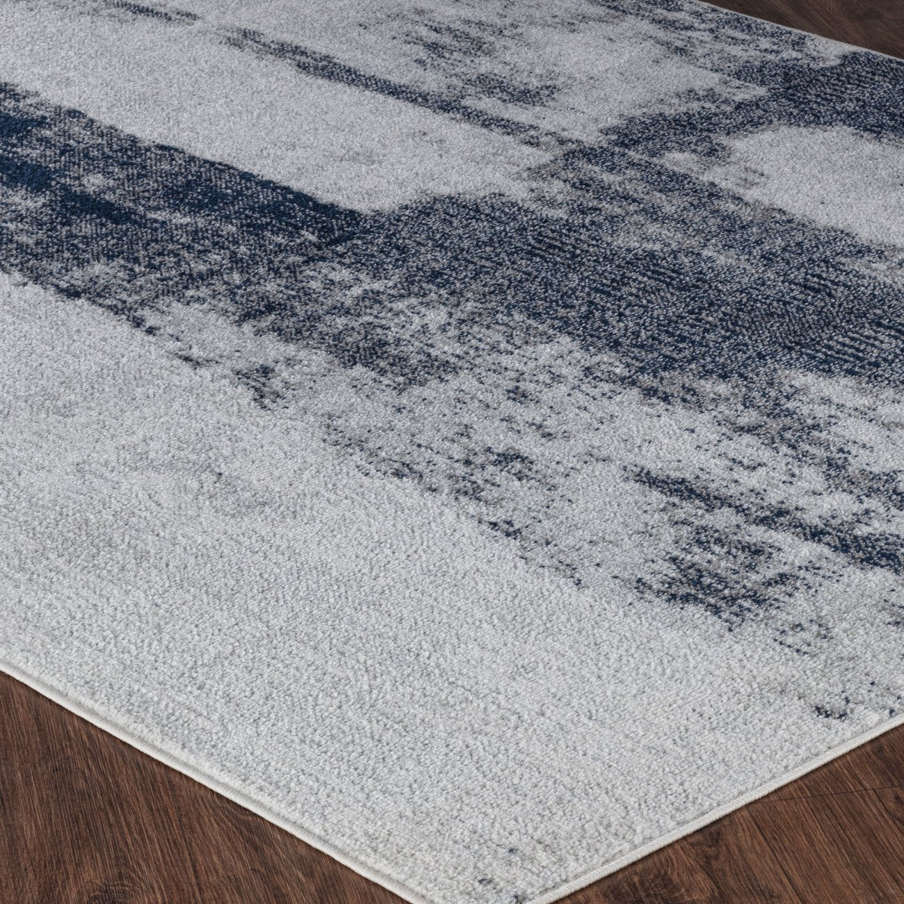 DAISY Abstract Modern Marble Blue Area Rug