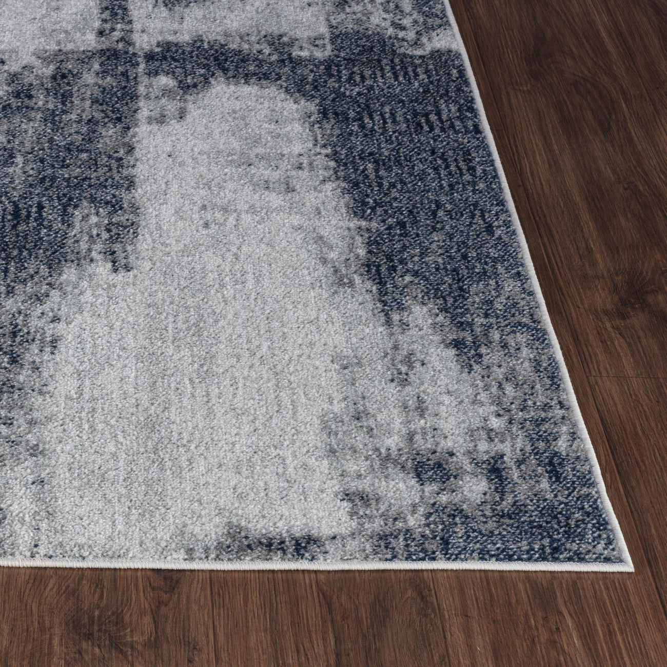 DAISY Abstract Modern Marble Blue Area Rug
