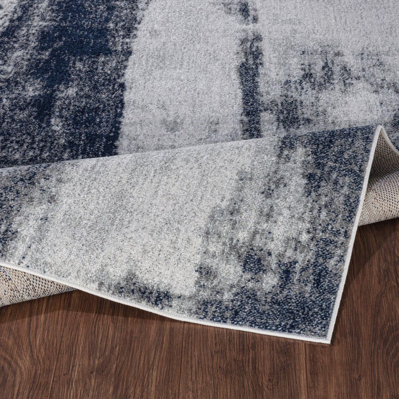DAISY Abstract Modern Marble Blue Area Rug