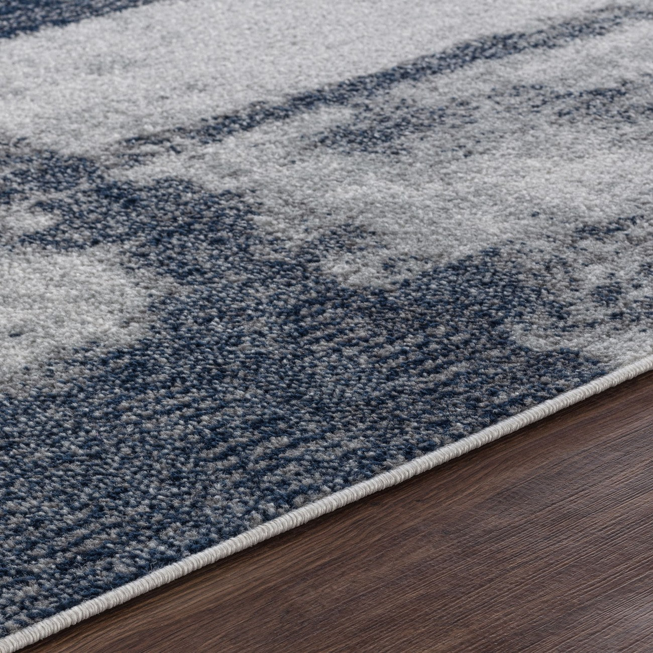 DAISY Abstract Modern Marble Blue Area Rug