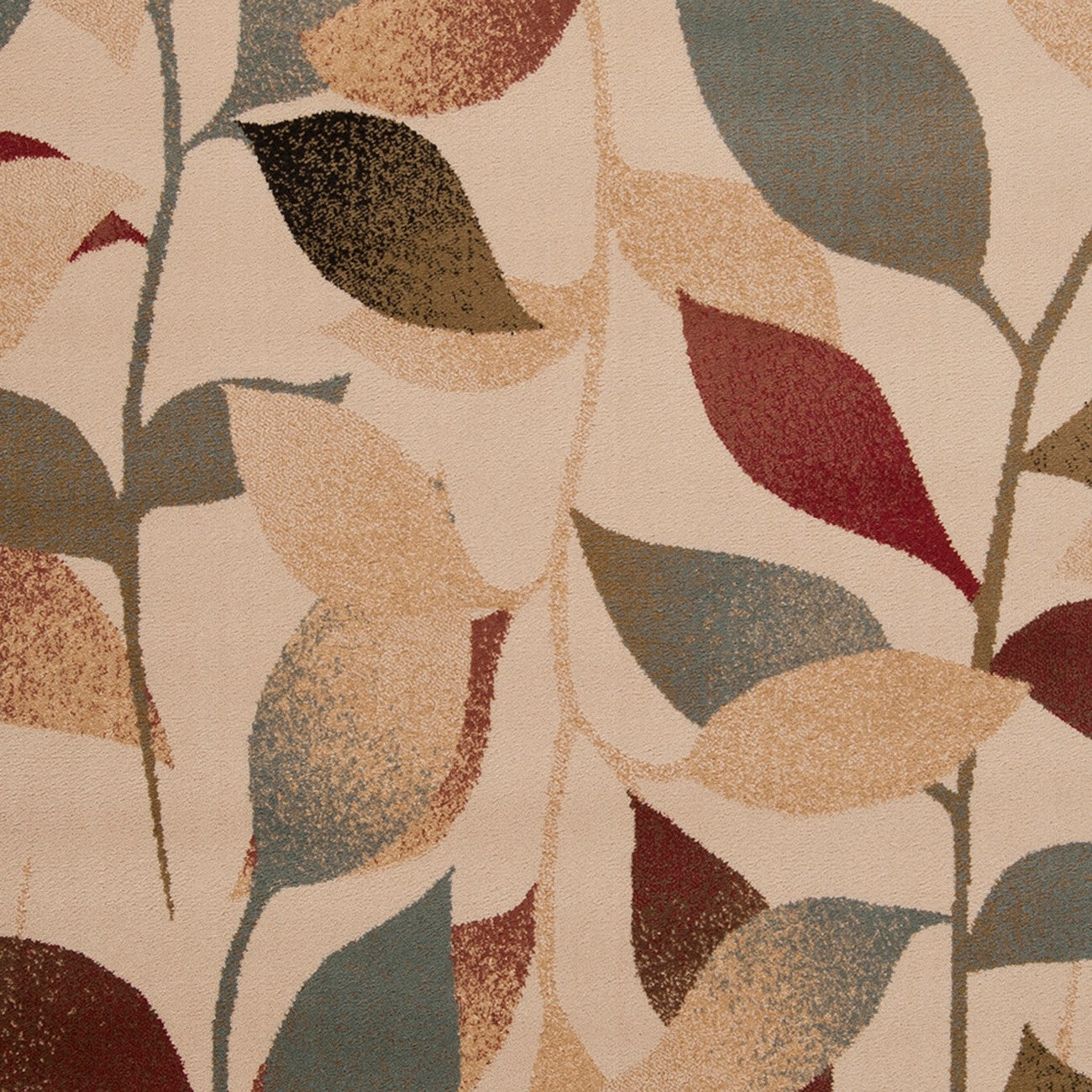 DAMALI Scandi Modern White/Dark Red Area Rug Swatch