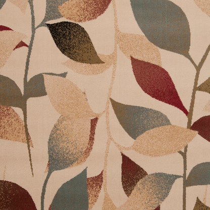 DAMALI Scandi Modern White/Dark Red Area Rug Swatch