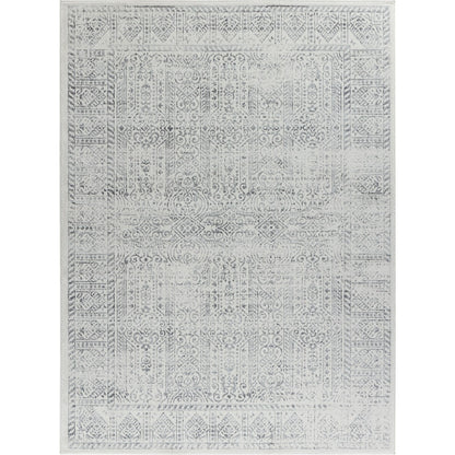 DANIA Vintage Traditional Oriental Boho Grey/Ivory Area Rug Flat