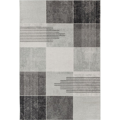 DENISE Scandi Geometric Grey Area Rug