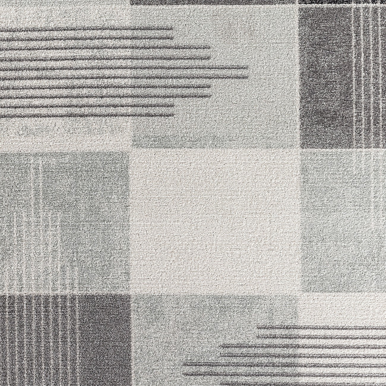 DENISE Scandi Geometric Grey Area Rug