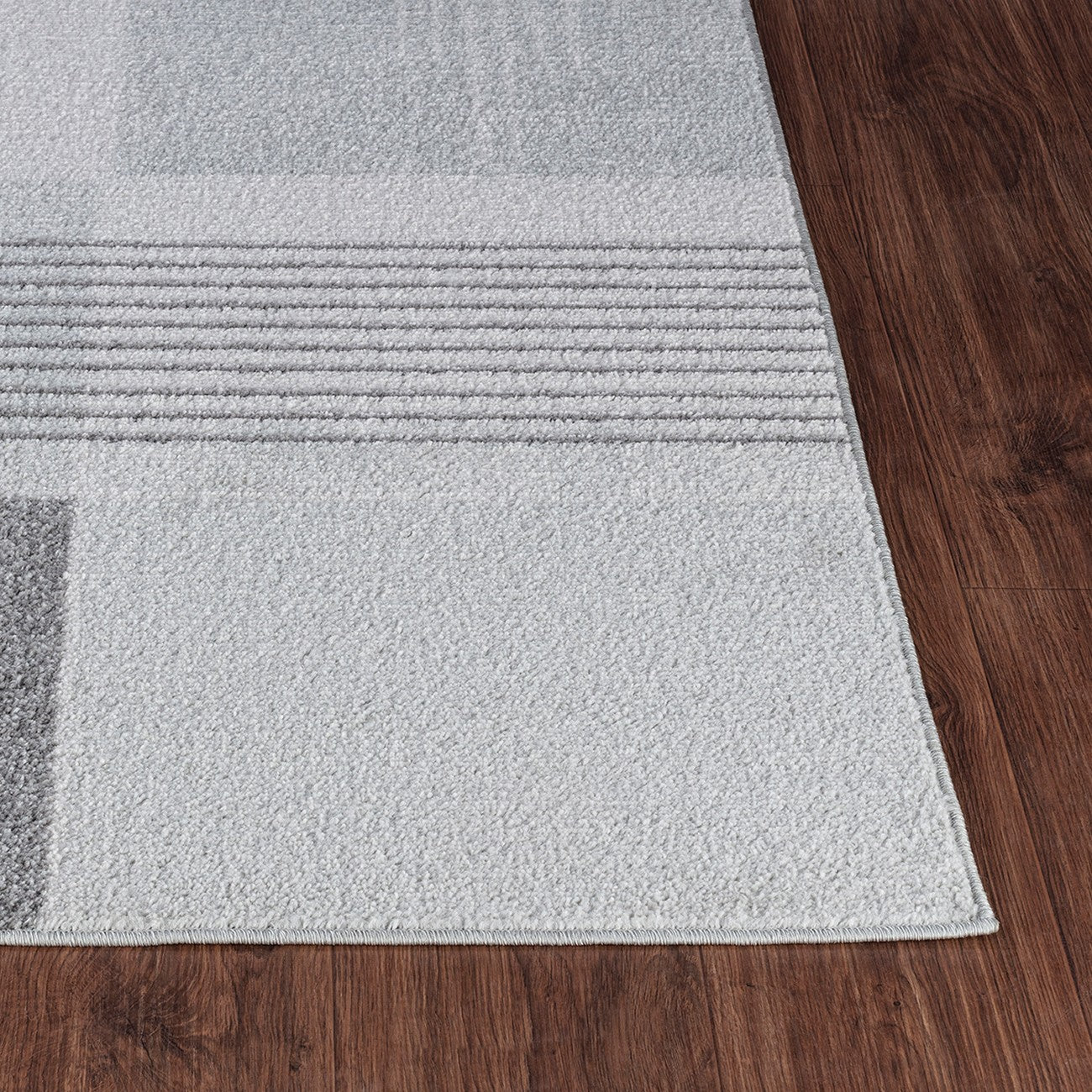 DENISE Scandi Geometric Grey Area Rug