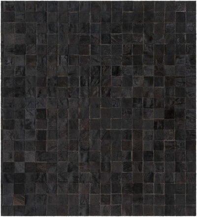 Custom Size Denizli Black Hand Crafted Rug