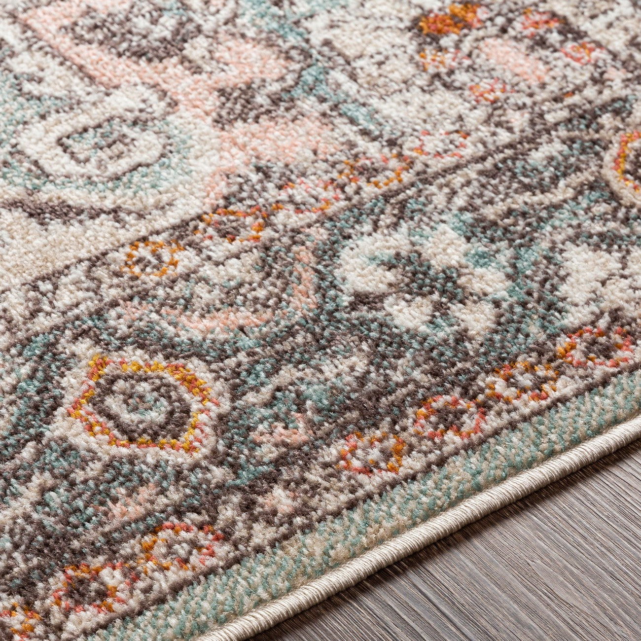 DIA Vintage Traditional Oriental Boho Brick Area Rug Texture