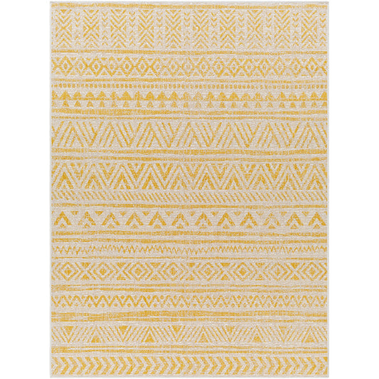 DIKSHA Indoor & Outdoor Global Saffron Area Rug Flat