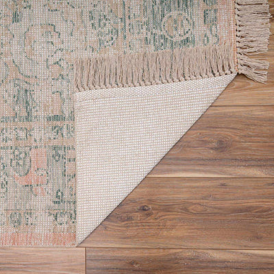 Adamstown Sage&Peach Cotton Rug