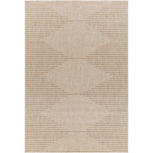 DOLLY Indoor & Outdoor Global Beige Area Rug Flat