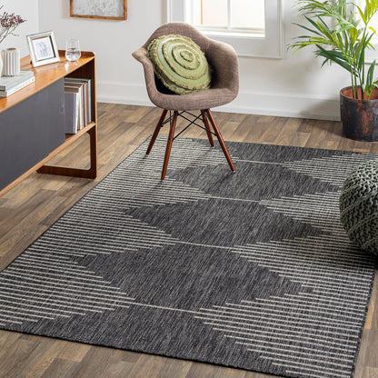 DOLLY Indoor & Outdoor Global Charcoal Area Rug
