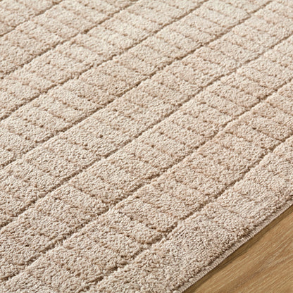 ELIANA Our PNW Home x Livabliss Scandi High Pile Light Beige Area Rug Texture