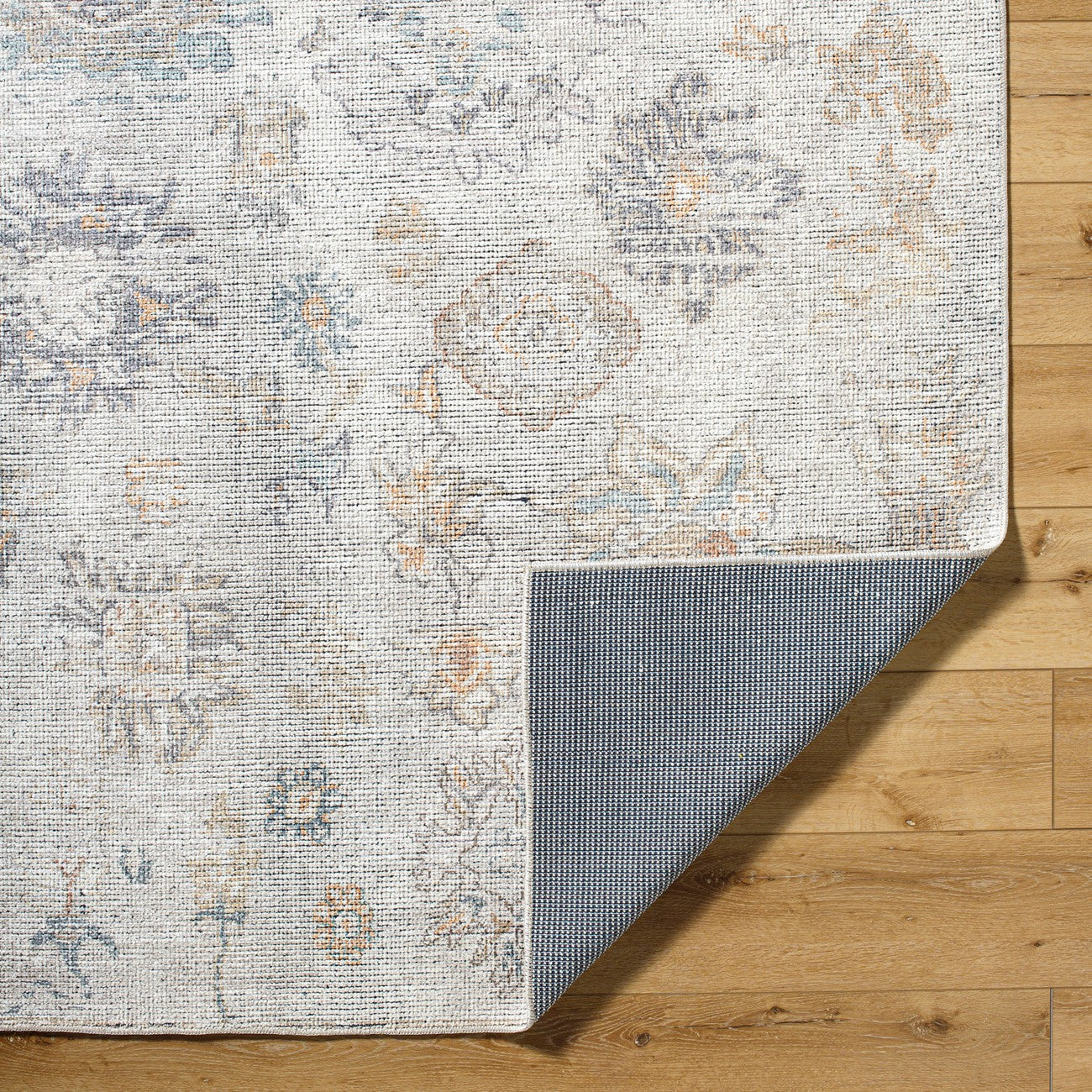 ELISA Our PNW Home x Livabliss Vintage Oriental Boho Light Brown Area Rug Fold