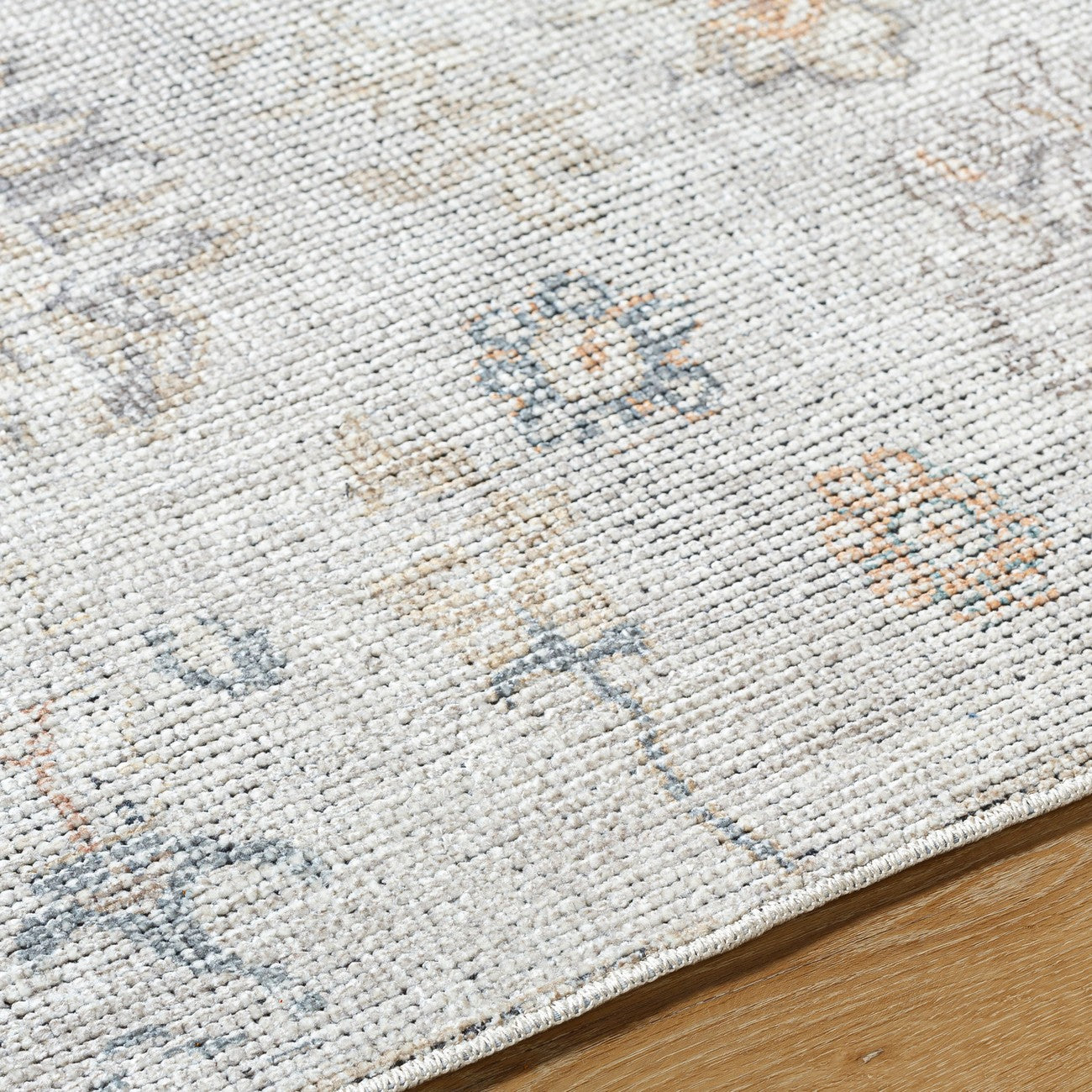 ELISA Our PNW Home x Livabliss Vintage Oriental Boho Light Brown Area Rug Texture