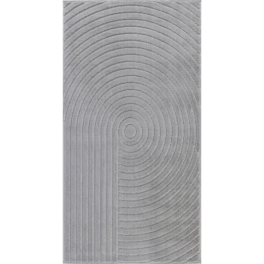 EMIKO Indoor & Outdoor Scandi Modern Grey Area Rug Flat