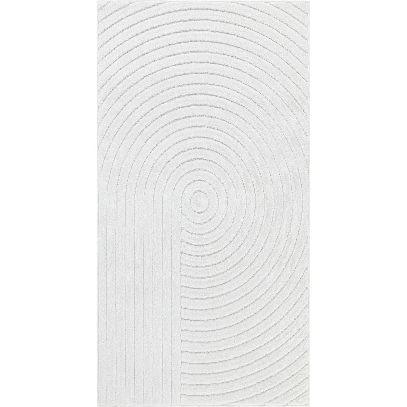 EMIKO Indoor & Outdoor Scandi Modern White Area Rug
